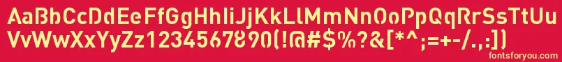 StreetvertisingBoldPublic Font – Yellow Fonts on Red Background