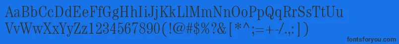 ItcCenturyLtLightCondensed Font – Black Fonts on Blue Background
