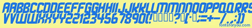 Strangephenomena Font – Blue Fonts on Yellow Background