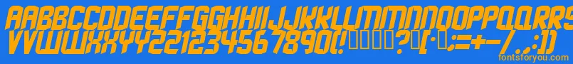 Strangephenomena Font – Orange Fonts on Blue Background