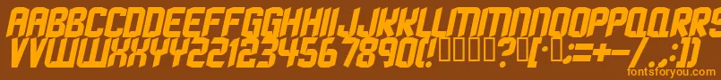 Strangephenomena Font – Orange Fonts on Brown Background