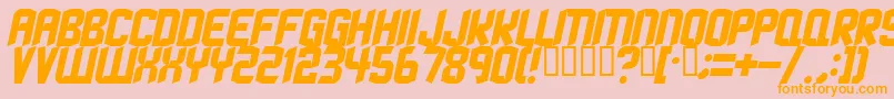 Strangephenomena Font – Orange Fonts on Pink Background