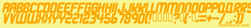 Strangephenomena Font – Orange Fonts on Yellow Background