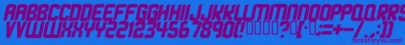 Strangephenomena Font – Purple Fonts on Blue Background