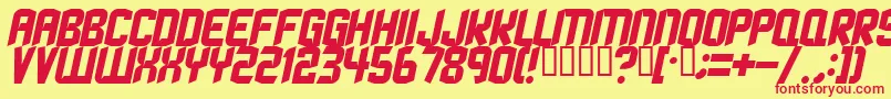 Strangephenomena Font – Red Fonts on Yellow Background