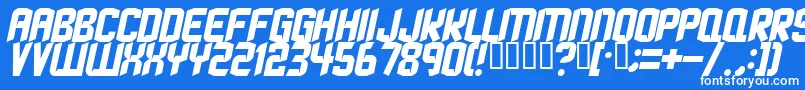 Strangephenomena Font – White Fonts on Blue Background