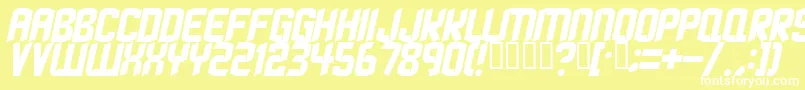 Strangephenomena Font – White Fonts on Yellow Background