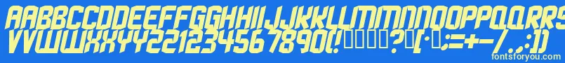 Strangephenomena Font – Yellow Fonts on Blue Background