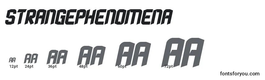 Strangephenomena Font Sizes
