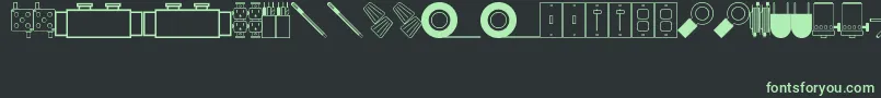 ElectricalItemsJl Font – Green Fonts on Black Background