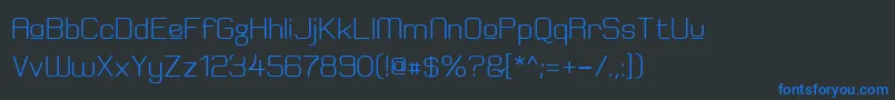ElgethyEstUpperBold Font – Blue Fonts on Black Background