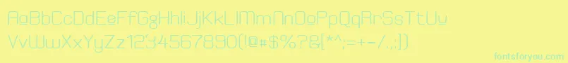ElgethyEstUpperBold Font – Green Fonts on Yellow Background