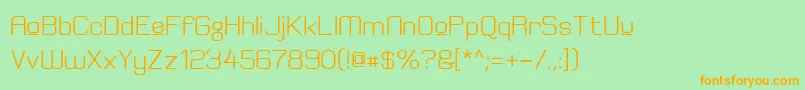 ElgethyEstUpperBold Font – Orange Fonts on Green Background