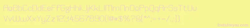 ElgethyEstUpperBold Font – Pink Fonts on Yellow Background