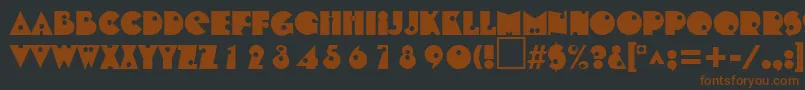 ShotgunRegularDb Font – Brown Fonts on Black Background