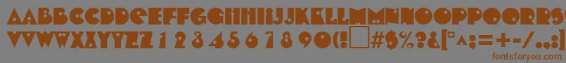 ShotgunRegularDb Font – Brown Fonts on Gray Background