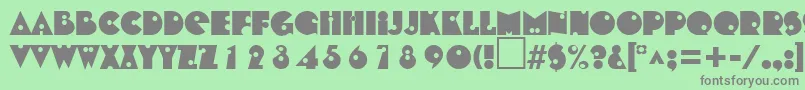 フォントShotgunRegularDb – 緑の背景に灰色の文字