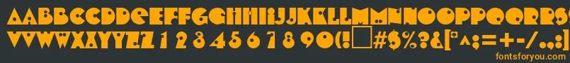 ShotgunRegularDb Font – Orange Fonts on Black Background