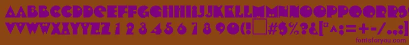 ShotgunRegularDb Font – Purple Fonts on Brown Background