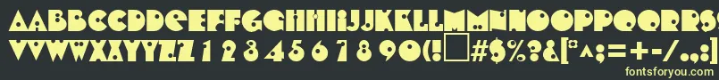 ShotgunRegularDb Font – Yellow Fonts on Black Background
