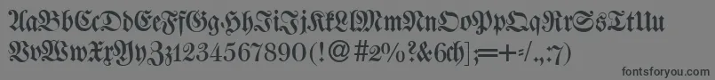 W650BlackletterRegular-Schriftart – Schwarze Schriften auf grauem Hintergrund