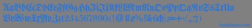 W650BlackletterRegular Font – Blue Fonts on Gray Background