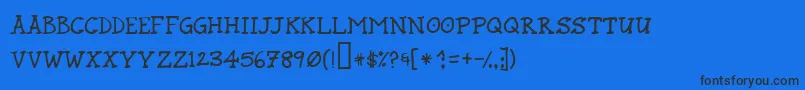 RundMarker Font – Black Fonts on Blue Background