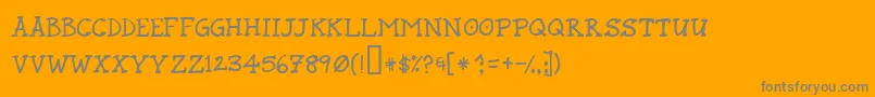 RundMarker-Schriftart – Graue Schriften auf orangefarbenem Hintergrund