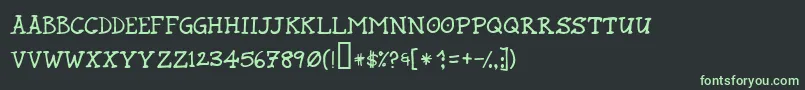 RundMarker Font – Green Fonts on Black Background