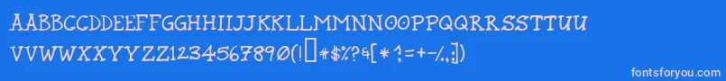 RundMarker Font – Pink Fonts on Blue Background