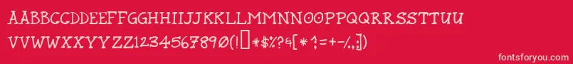 RundMarker Font – Pink Fonts on Red Background