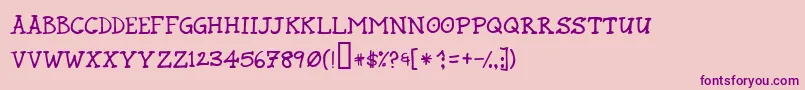 RundMarker Font – Purple Fonts on Pink Background
