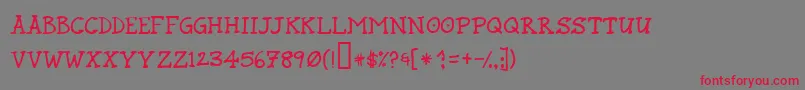 RundMarker Font – Red Fonts on Gray Background