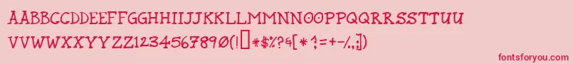 RundMarker Font – Red Fonts on Pink Background