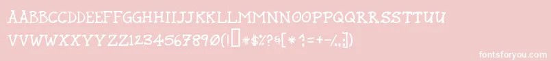 RundMarker Font – White Fonts on Pink Background