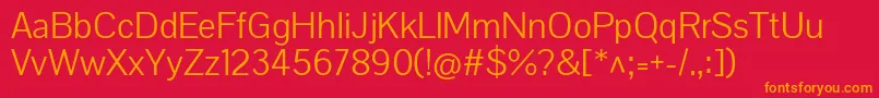 PontanosansRegular Font – Orange Fonts on Red Background
