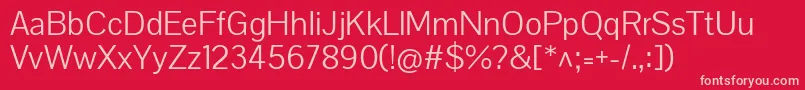 PontanosansRegular Font – Pink Fonts on Red Background