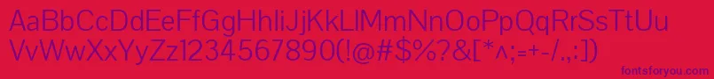 PontanosansRegular Font – Purple Fonts on Red Background