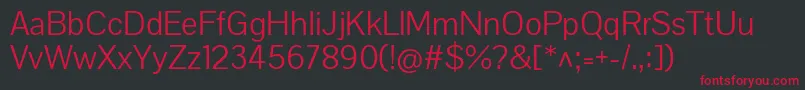 PontanosansRegular Font – Red Fonts on Black Background
