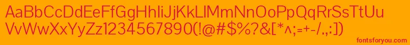 PontanosansRegular Font – Red Fonts on Orange Background