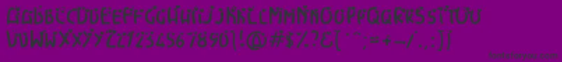 フォントHeartexplosion – 紫の背景に黒い文字