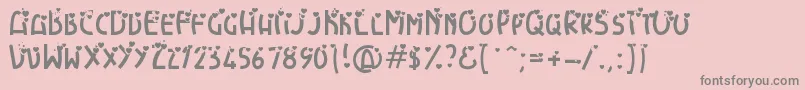 Heartexplosion Font – Gray Fonts on Pink Background