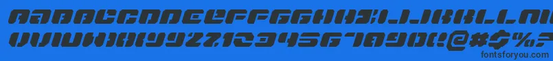 Danstargateexi Font – Black Fonts on Blue Background