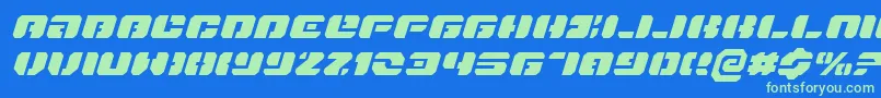 Danstargateexi Font – Green Fonts on Blue Background