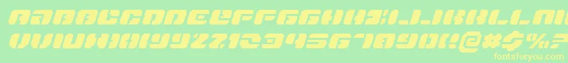 Danstargateexi Font – Yellow Fonts on Green Background