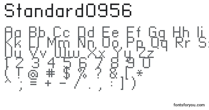 Standard0956-fontti – aakkoset, numerot, erikoismerkit