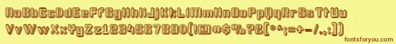 Podaa Font – Brown Fonts on Yellow Background