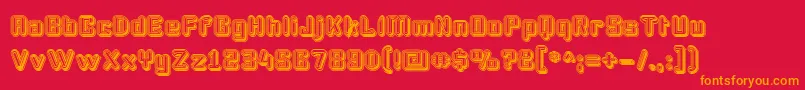 Podaa Font – Orange Fonts on Red Background