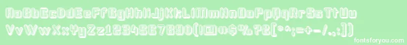 Podaa Font – White Fonts on Green Background