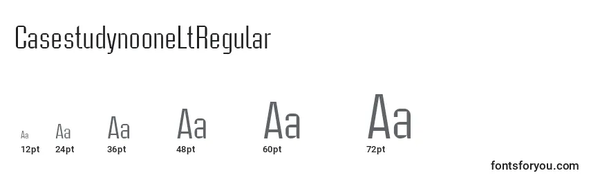 Размеры шрифта CasestudynooneLtRegular